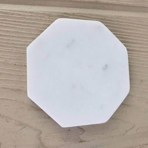 New in Box - Zeal Living White Marble Coasters Set of 4